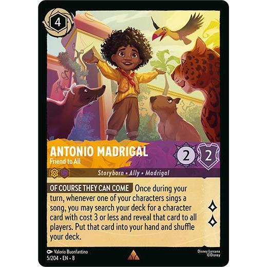 Disney Lorcana ~Reign of Jafar~ Antonio Madrigal - Friend to All (5/204)