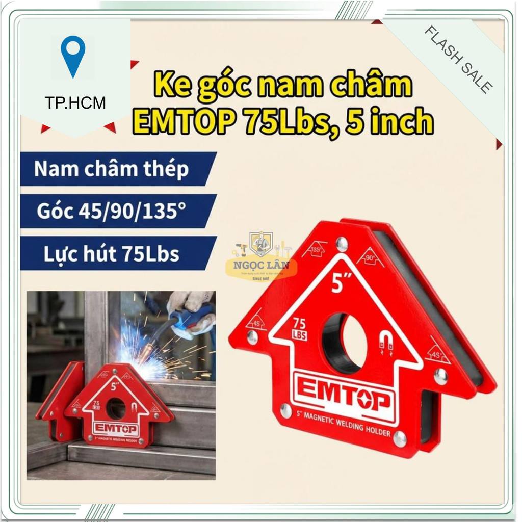 EMTOP Ke Góc Nam Châm 75Lbs, 5 Inch Đa Năng