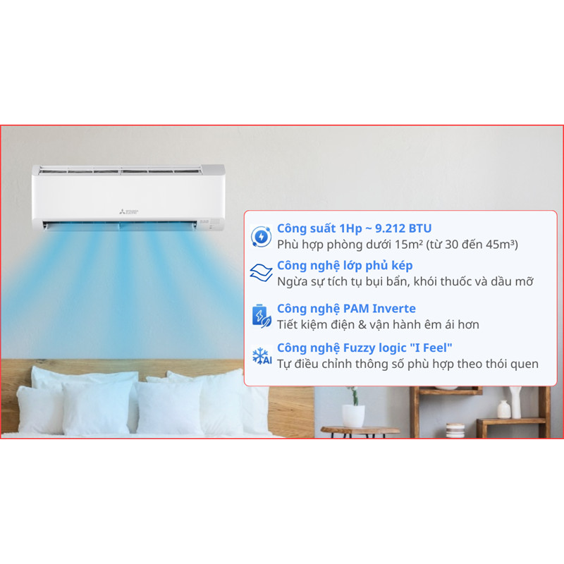 Máy lạnh Mitsubishi Electric Inverter 1 HP MSY/MUY-JY25VF 2025 - THÁI LAN Bảo hành hãng