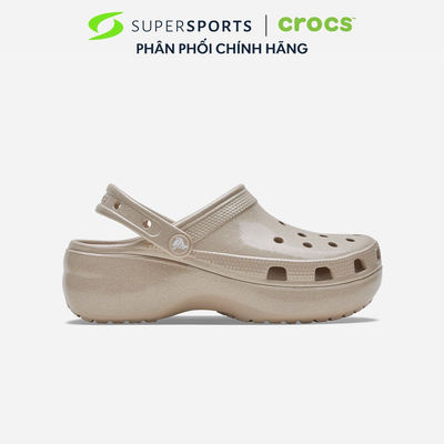 Giày Clog Nữ Crocs Classic Platform Ultra Shine - Nâu - 213228-2NM ADS02