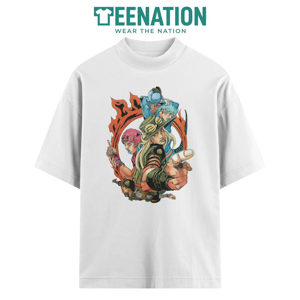 Áo Thun STEEL BALL RUN GYRO Form Rộng Oversize Cotton 250gsm Unisex Streetwear TEENATION