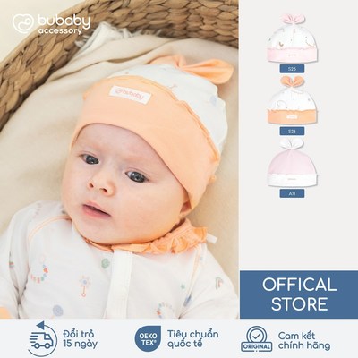 BU Baby Phụ kiện Mũ tròn đính nơ sang xinh yêu | Quần áo sơ sinh cao cấp mềm mịn | ABB19DN00