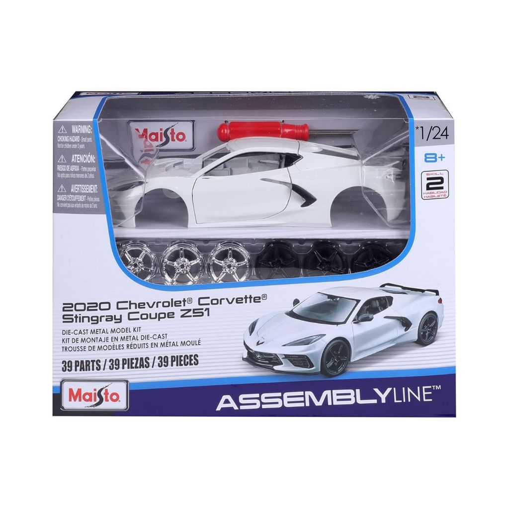 Đồ Chơi Mô Hình Lắp Ráp Ô Tô  Tỉ Lệ 1:24 2020 Chevrolet Corvette Stingray Coupe MAISTO MT39900