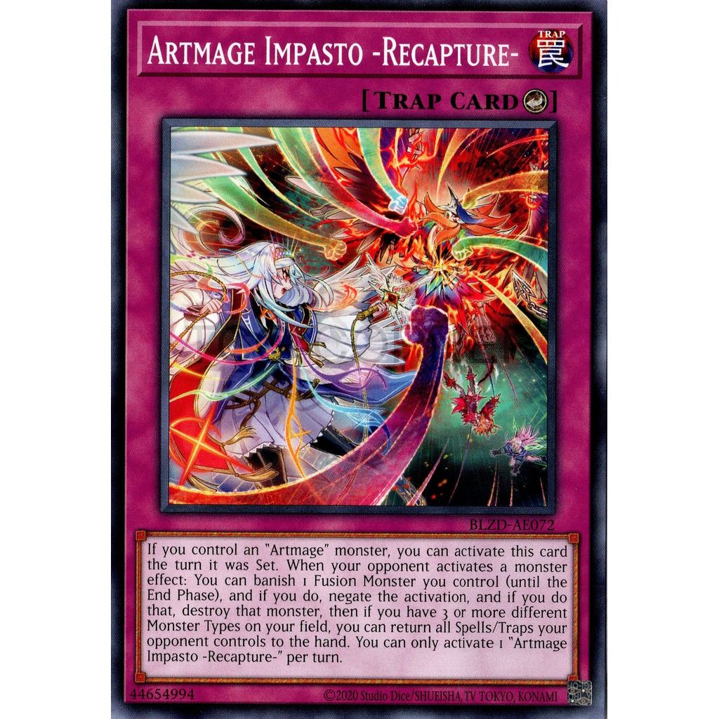 Thẻ bài Yugioh - BLZD-AE072 - Artmage Impasto -Recapture-