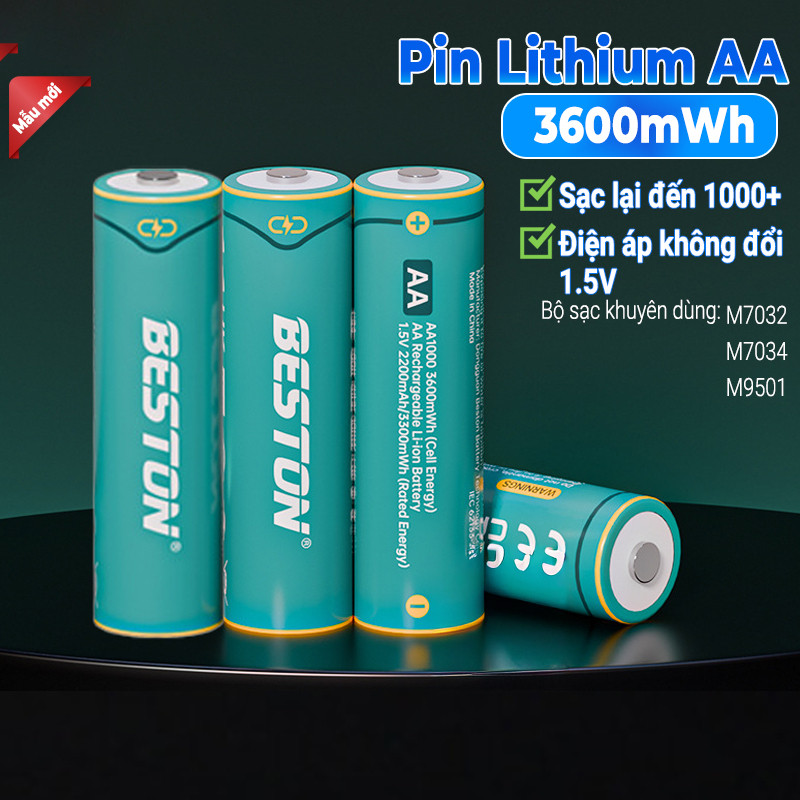 Pin sạc AA/AAA 1.5V Beston 3600mWh & Bộ sạc M7031 cho micro