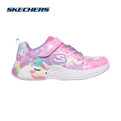 Giày Thể Thao Bé Gái Skechers S-Lights Unicorn Dreams Heart Sparkles - 303063L-PKMT