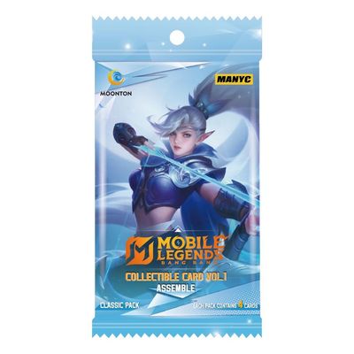 Đồ Chơi Gói Thẻ Sưu Tập Manyc Mobile Legend Bang Bang - Classic TRADING CARD MYC01MLBB01C01F09-CP - Giao Hàng Ngẫu Nhiên