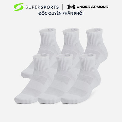 Vớ Thể Thao Under Armour Training Cotton 6-Pack Quarter - 1386318-100