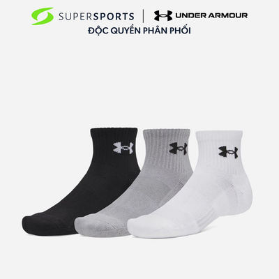 Vớ Thể Thao Under Armour Performance Cotton 3-Pack Quarter - 6009686-101