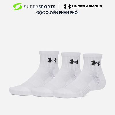 Vớ Thể Thao Under Armour Performance Cotton 3-Pack Quarter - 6009686-100