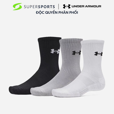Vớ Thể Thao Under Armour Performance Cotton 3-Pack Crew - 6009685-101
