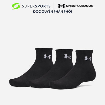 Vớ Thể Thao Under Armour Performance Cotton 3-Pack Quarter - 6009686-008