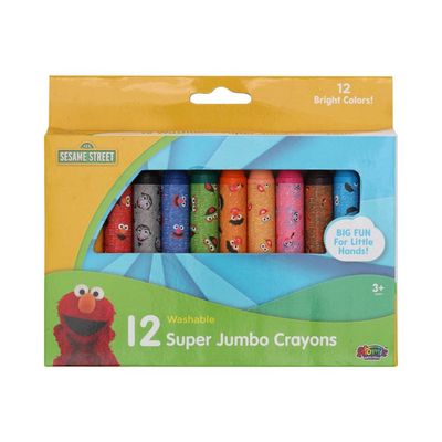 Bộ 12 Bút Màu Sáp Jumbo Sesame Street RED RIDGE AA02012