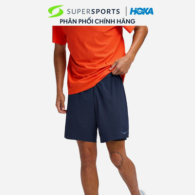 Quần Ngắn Thể Thao Nam HOKA Glide 7 2In1 - Xanh Navy - 1176972-MDNB