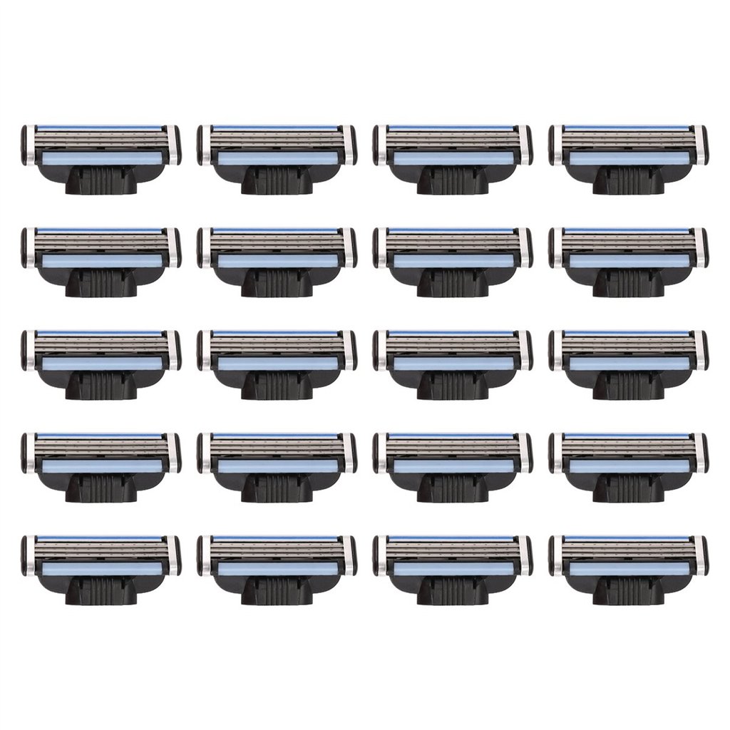 20PCS Razor Blades Refills, Manual Mach 3 Blades Refills for Gillette Mach 3 Mens Razor Blade Refill