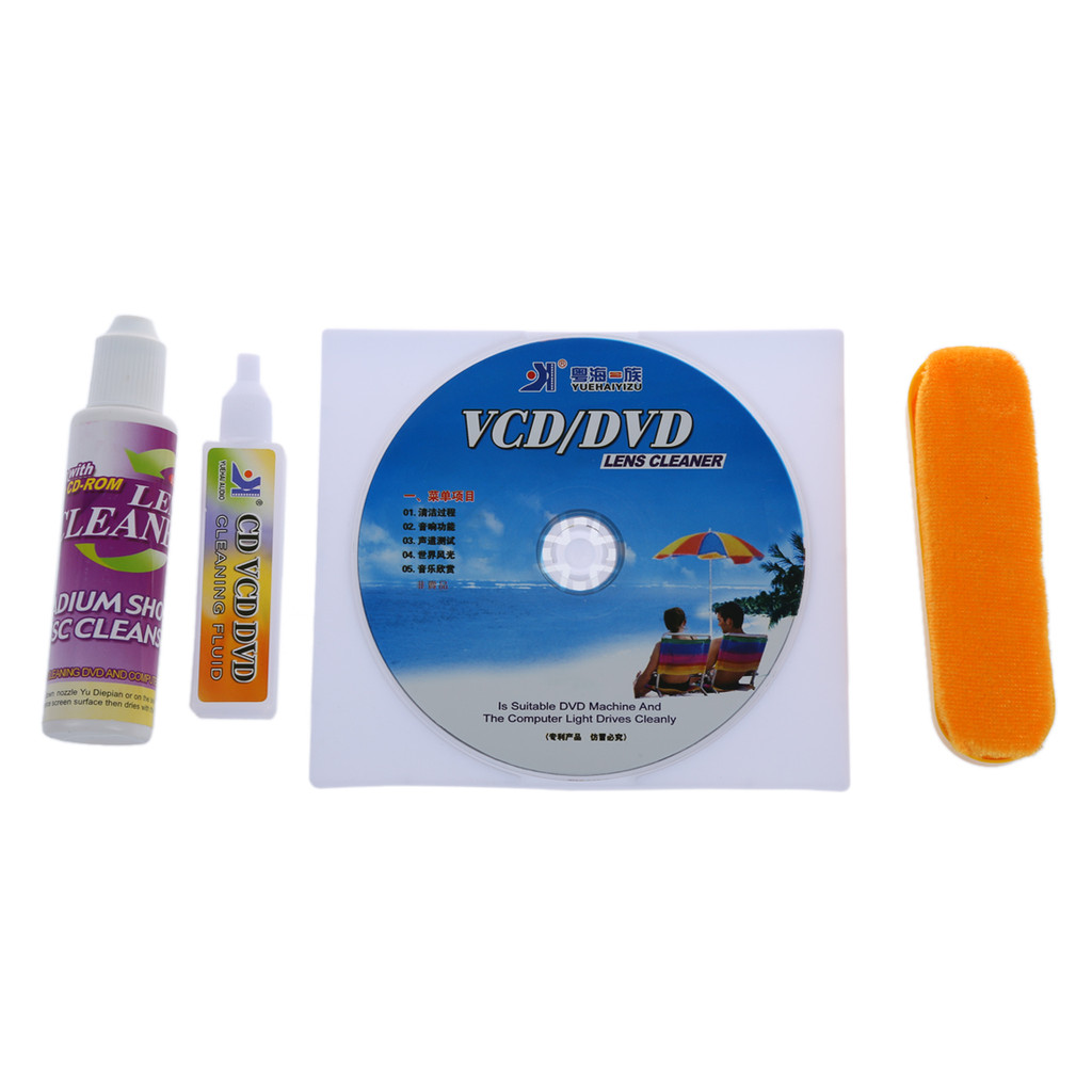 [5dmgfalywq] 4 in 1 CD DVD Rom Player Maintenance Lens Cleaning Kit