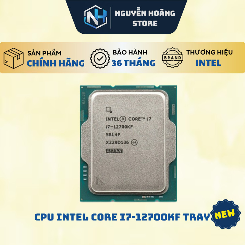 CPU INTEL CORE I7-12700KF TRAY - NEW BẢO HÀNH 36 THÁNG