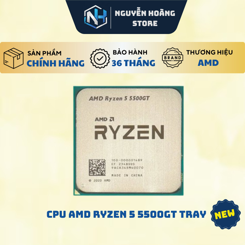 CPU AMD Ryzen 5 5500GT Tray - NEW BẢO HÀNH 36 THÁNG