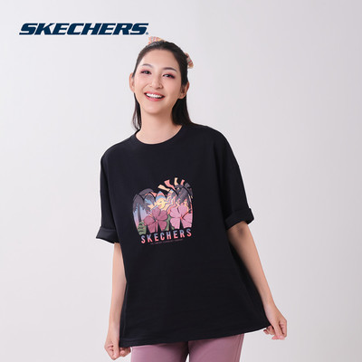 Áo Thun Tay Ngắn Nữ Skechers Cali Breeze Iconic Short Sleeve Tee - SL326W465-0018