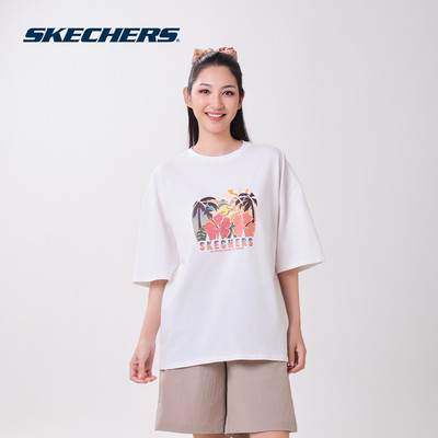 Áo Thun Tay Ngắn Nữ Skechers Cali Breeze Iconic Short Sleeve Tee - SL326W465-00QF