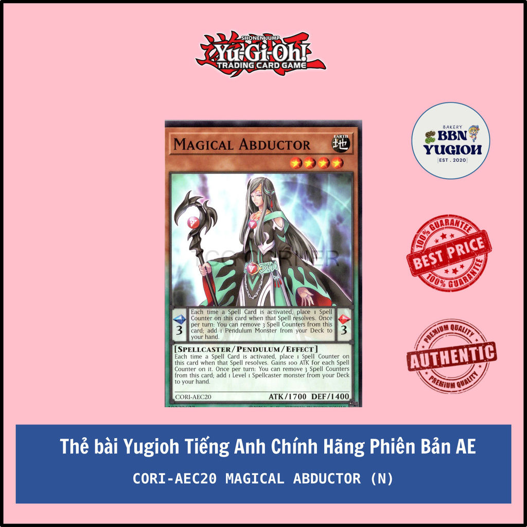 Thẻ bài Yugioh Tiếng Anh Chính Hãng Phiên Bản AE: CORI-AEC20 Magical Abductor (N)
