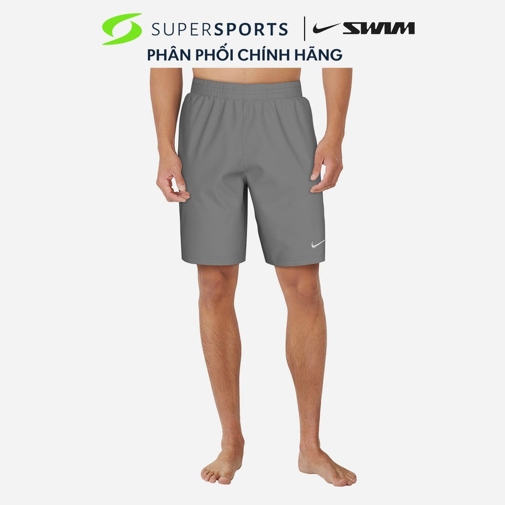 Quần Bơi Nam Nike Swim Breaker Essential Brief Liner 9 Inch Volley - Xám - NESSF558-051