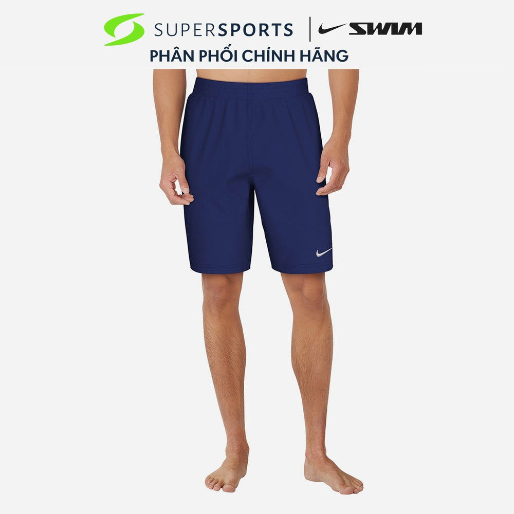Quần Bơi Nam Nike Swim Breaker Essential Brief Liner 9 Inch Volley - Xanh Navy - NESSF558-440