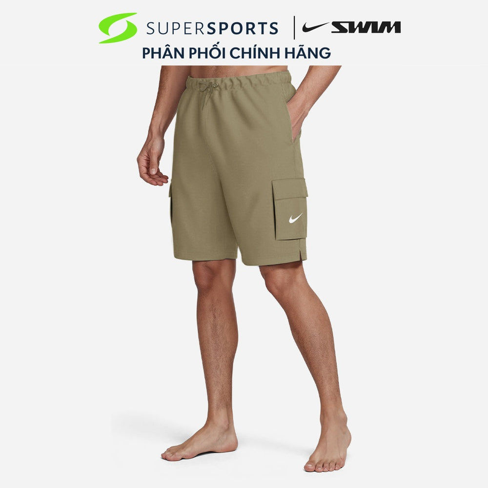 Quần Bơi Nam Nike Swim Voyage Essential Brief Liner 9 Inch Volley - Nâu - NESSG452-241