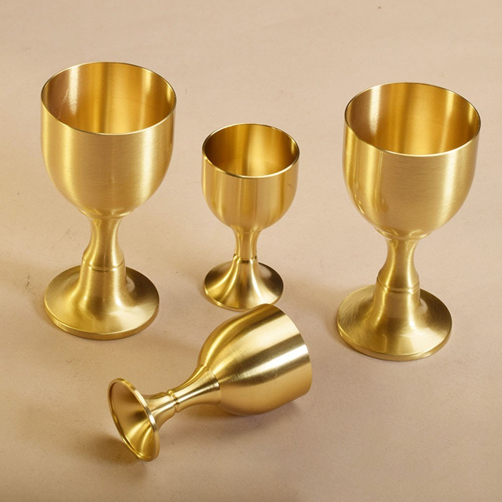 [UGPE] Vintage Brass Wine Glass Drinking Liquor Tumbler Cup Mug for Party Bar 15ml 30ml