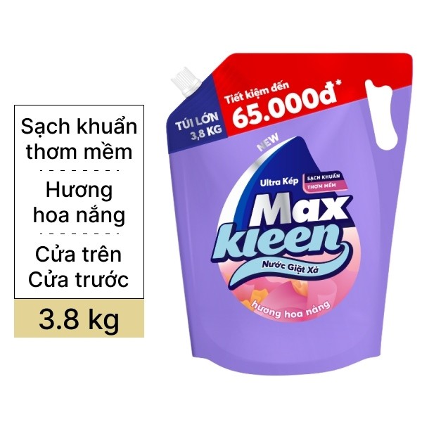 Nước giặt xả Max Kleen cửa trước & cửa trên