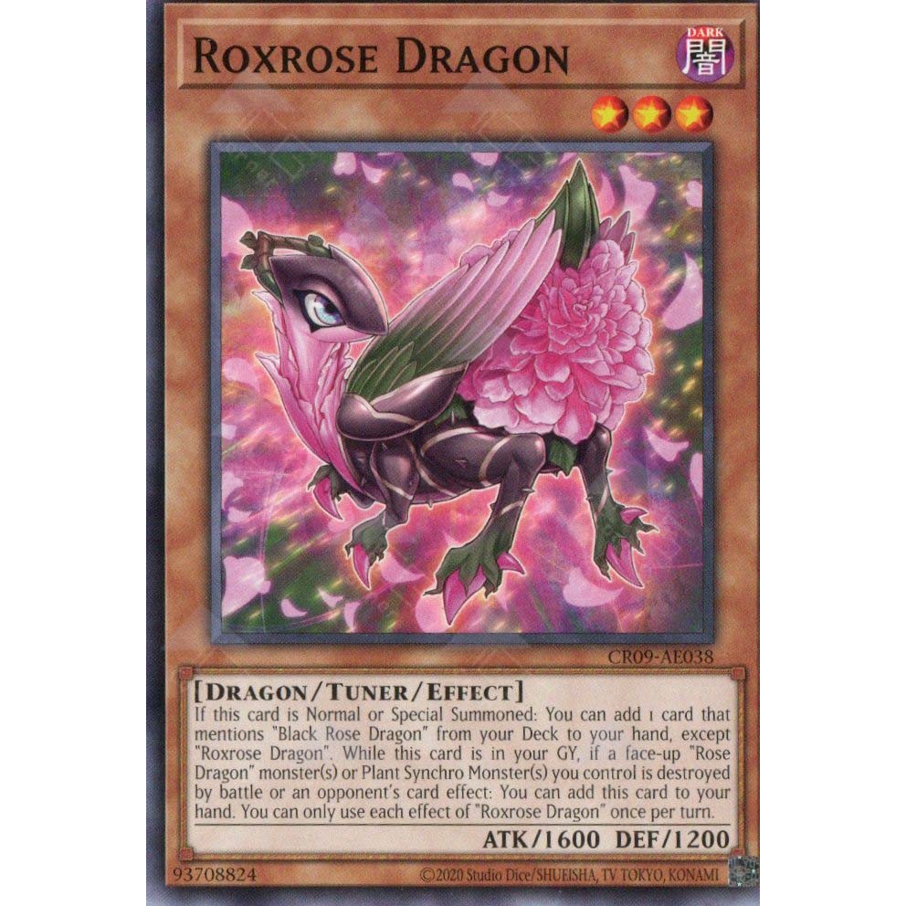 [ Bài Yugioh Chính Hãng ] CR09-AE038 Roxrose Dragon - Common