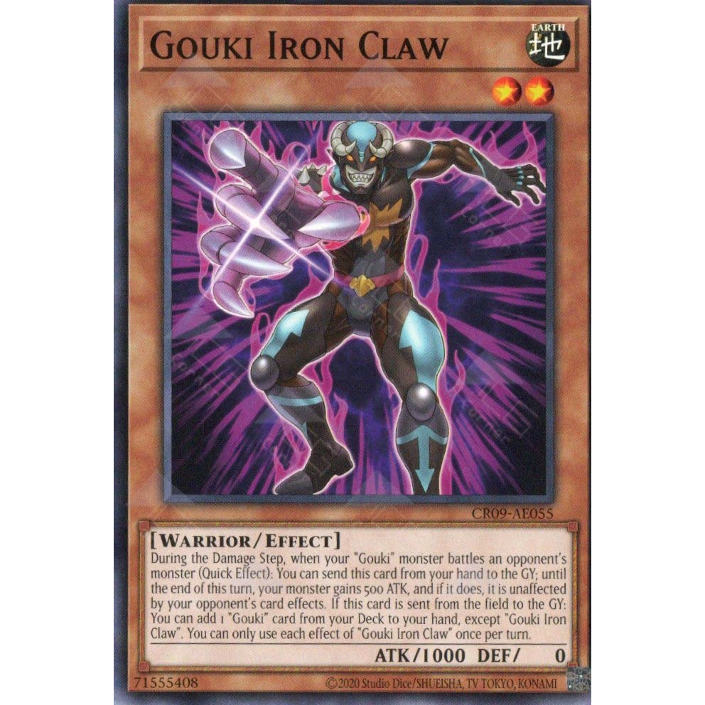 [ Bài Yugioh Chính Hãng ] CR09-AE055 Gouki Iron Claw - Common