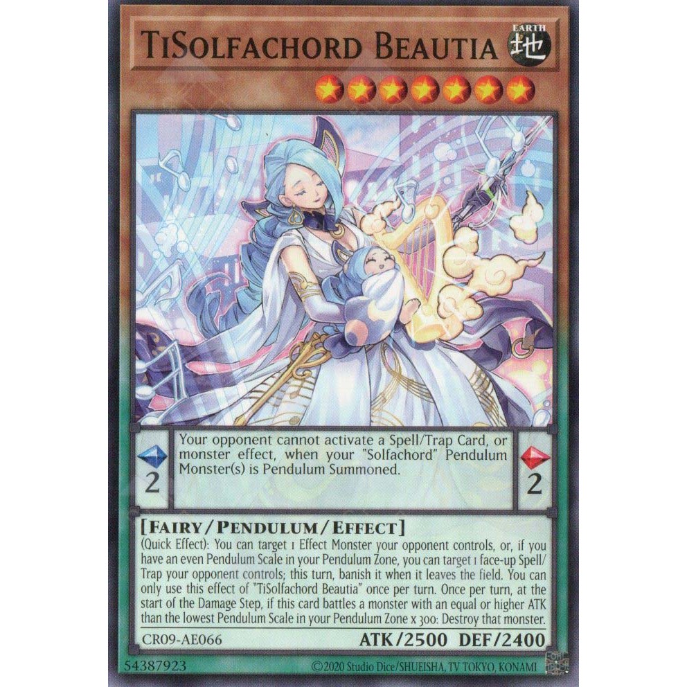 [ Bài Yugioh Chính Hãng ] CR09-AE066 TiSolfachord Beautia - Common