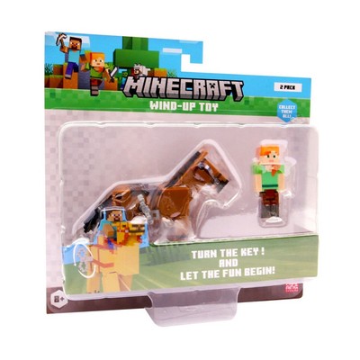 Đồ Chơi Mô Hình Minecraft Dây Cót Alex Cưỡi Ngựa MINECRAFT PMI HOR/MC1014