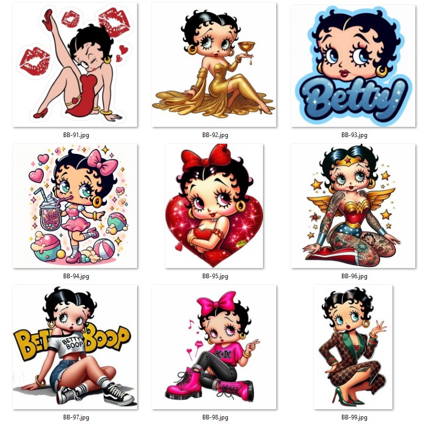 Hình Ủi Nhiệt Betty Boop Fan Art 11
