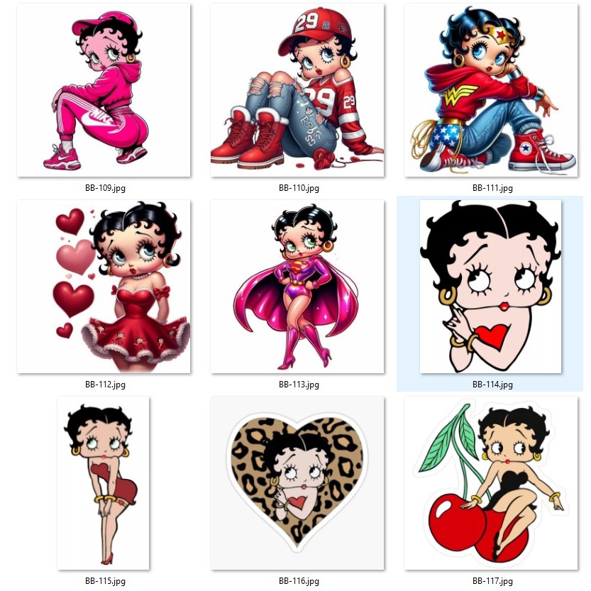 Hình Ủi Nhiệt Betty Boop Fan Art 13