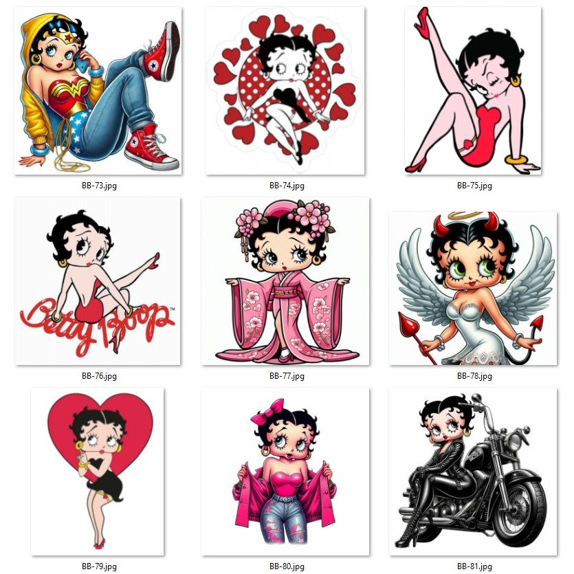 Hình Ủi Nhiệt Betty Boop Fan Art 09