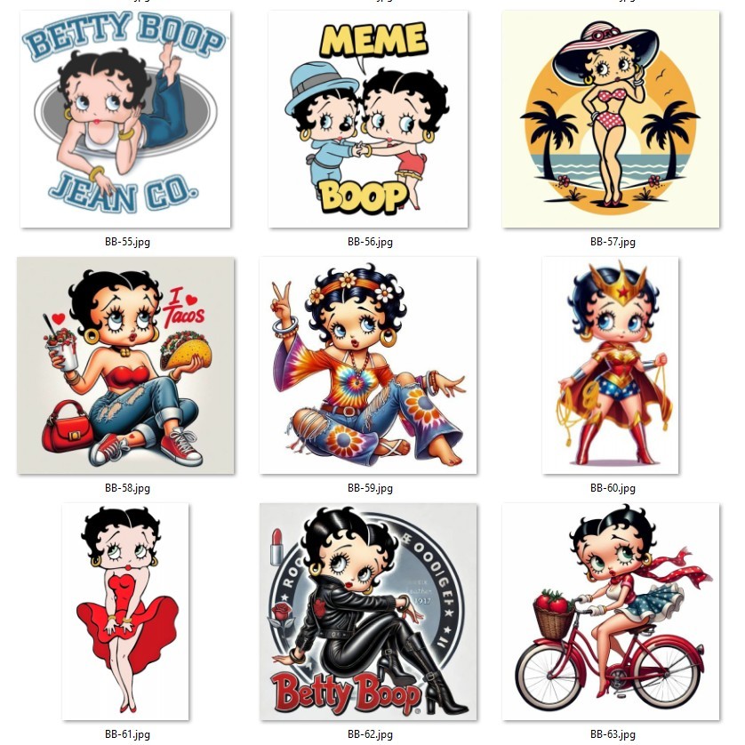 Hình Ủi Nhiệt Betty Boop Fan Art 07