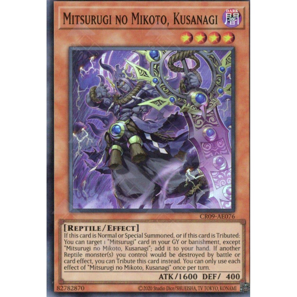 Thẻ bài Yugioh - CR09-AE076 - Mitsurugi no Mikoto, Kusanagi