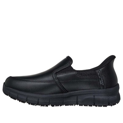 Giày Thể Thao Nữ Skechers Slip-ins Work Nampa Engus Bảo Hộ Lao Động - 108235W-BLK Air-Cooled Memory Foam