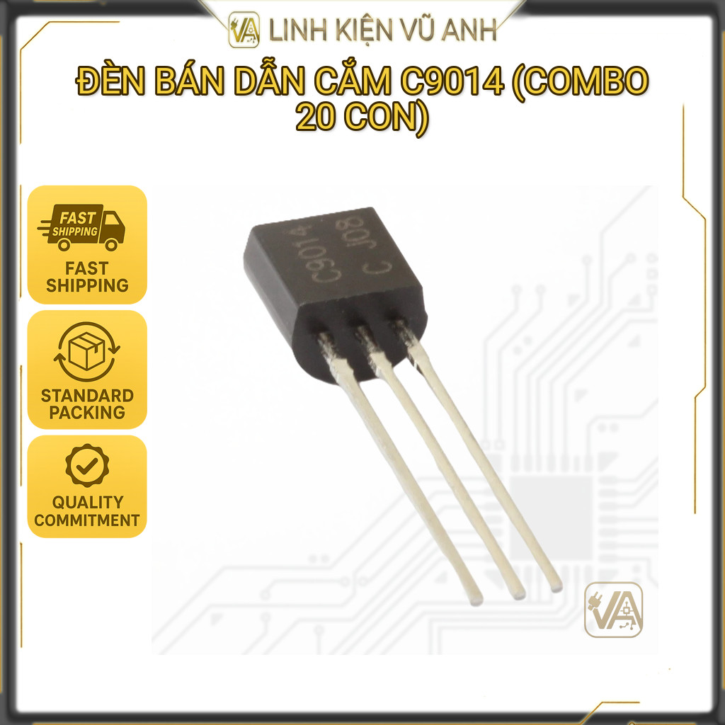 ĐÈN BÁN DẪN CẮM C9014 (COMBO 20 CON) | LẮP ĐẶT LINH KIỆN ĐIỆN TỬ