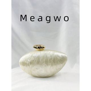 [SẴN - HỎA TỐC] Túi Clutch Acrylic Họa Tiết Cẩm Thạch – Minimalist Marble Acrylic Egg Clutch Bag