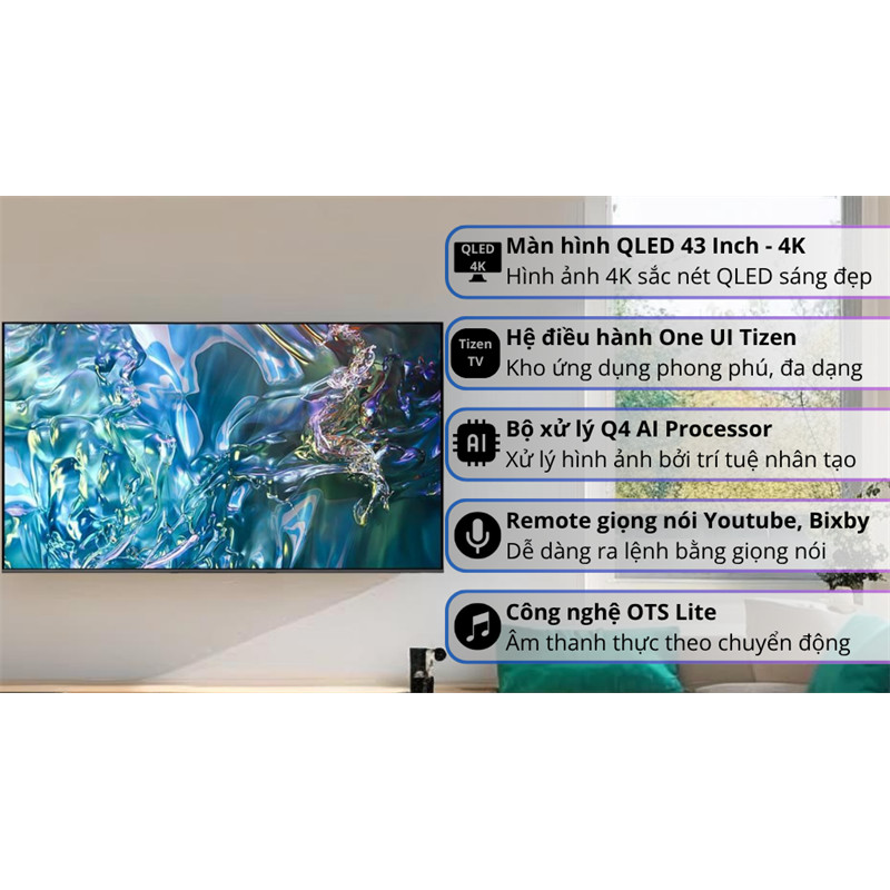Smart TV Samsung QLED 43 inch 4K 43Q7FA 2025 - VIỆT NAM (LIKE NEW) - Bảo Hành Toàn Quốc