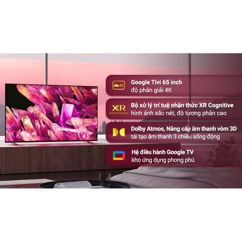 Google Tivi Sony 4K 65 inch XR-65X90K - Malaysia (LIKE NEW) - Bảo Hành Toàn Quốc