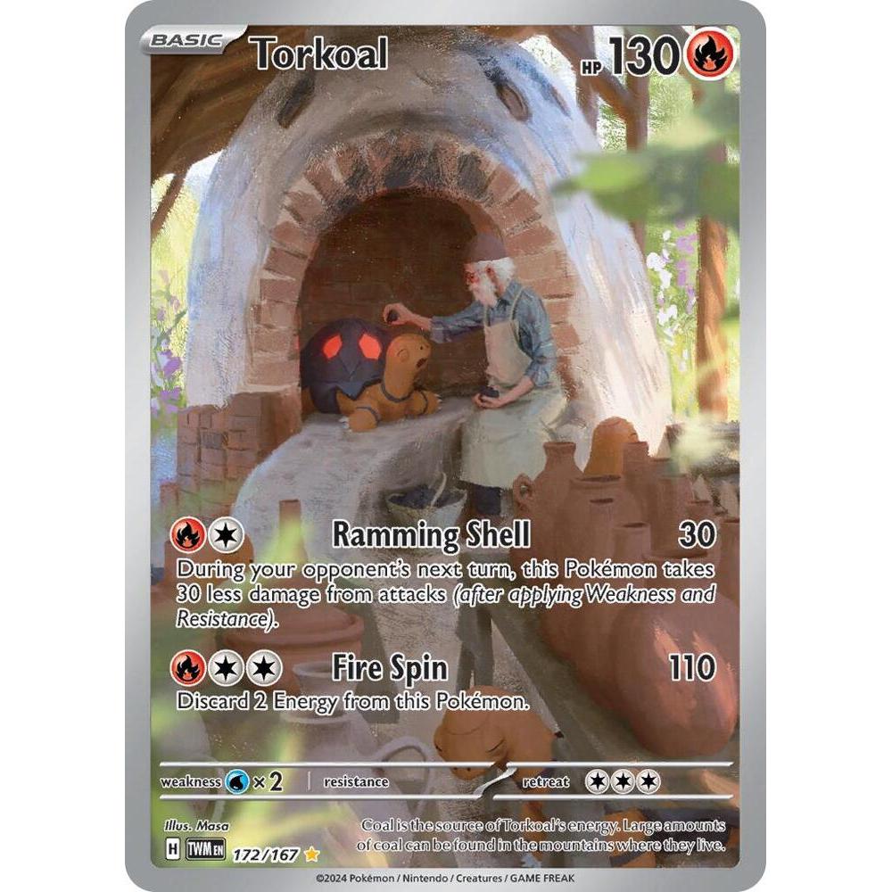 Thẻ Bài Pokemon Torkoal - 172/167 - SV06: Twilight Masquerade (TWM)