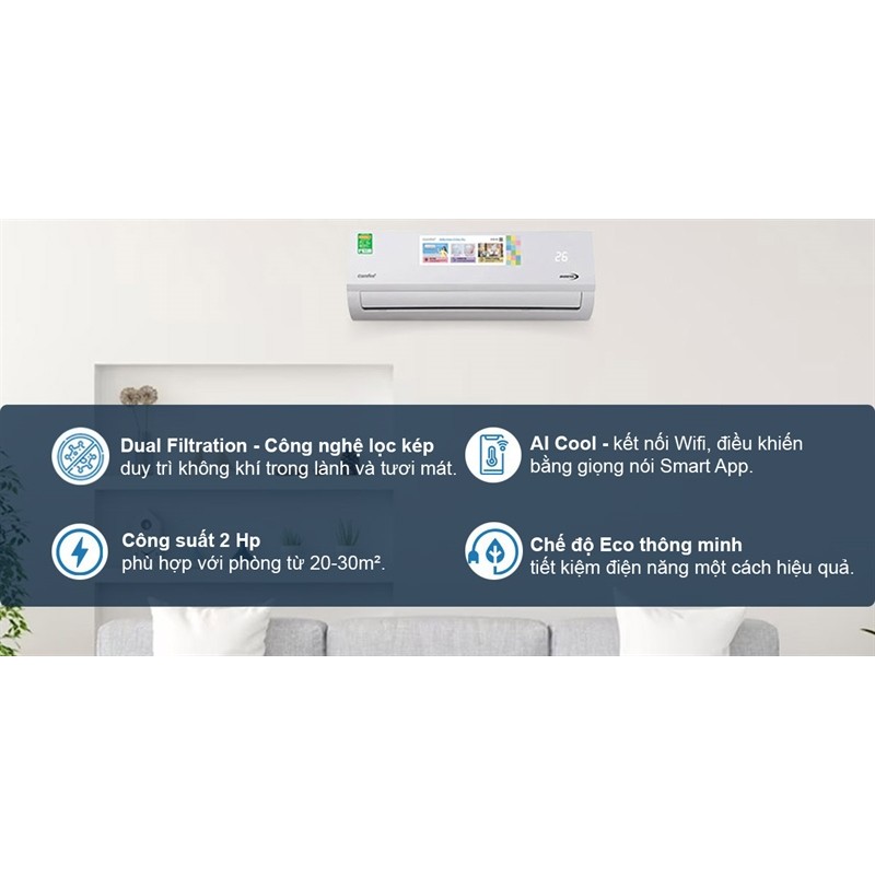 Máy Lạnh Comfee Inverter 2 Hp CFS-18VAFF-V - THÁI LAN (LIKE NEW) - Bảo Hành Chính Hãng