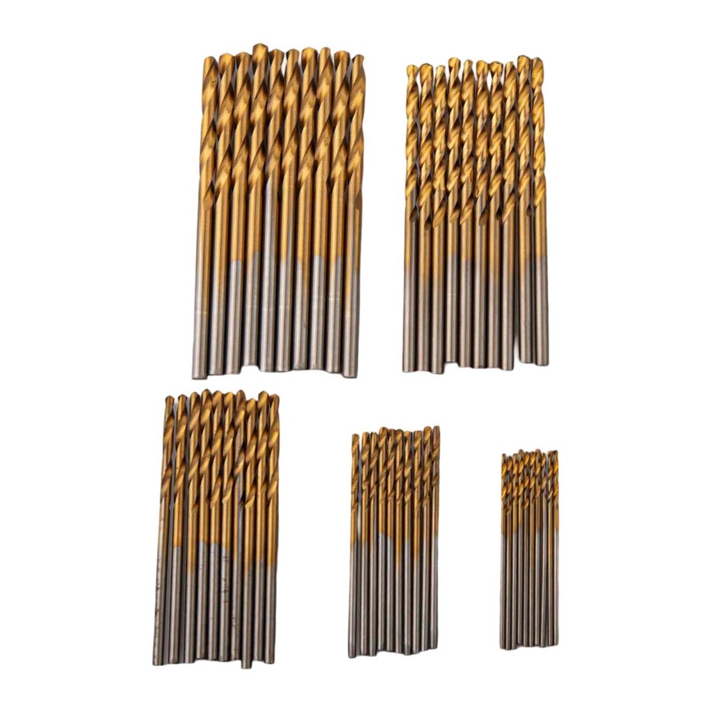 [UGPE] 50pcs Drill Bits Sets HSS Drill Sets Drill Accessories for Metal Masonry Wood