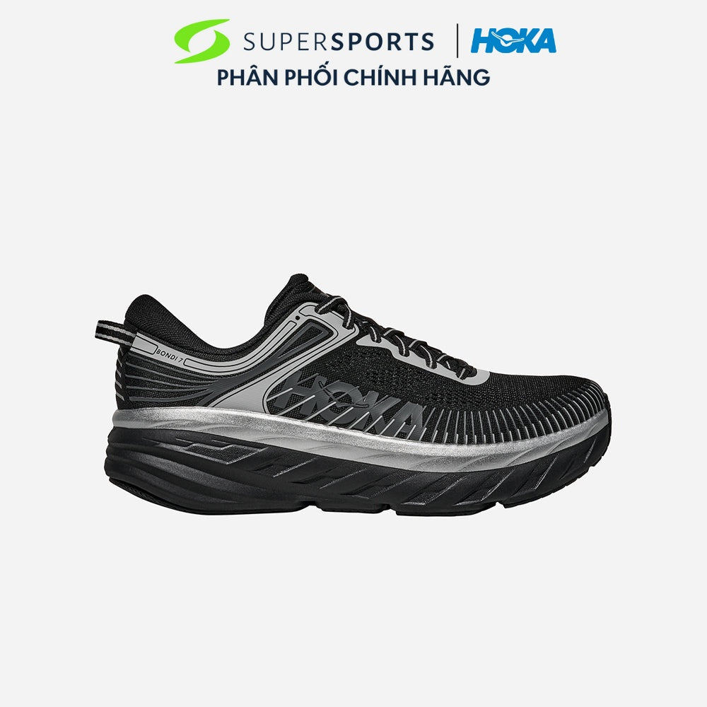 Giày Sneaker Nam HOKA Bondi 7 - Đen - 1110518-BKSTR LS500