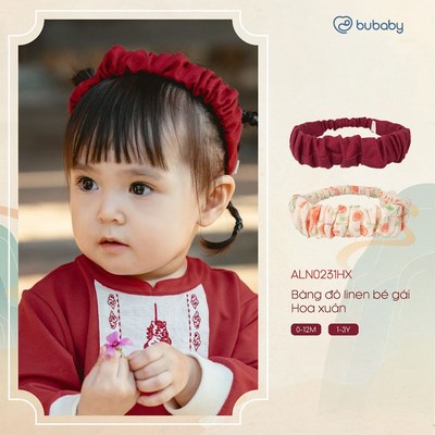 Băng đô linen bé gái Hoa Xuân BU Baby ALN0231HX