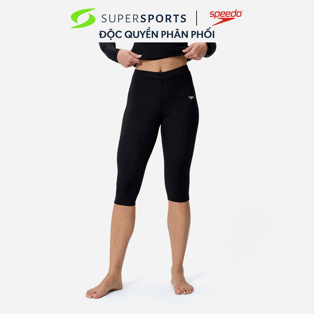 Quần Bơi Chống Nắng Nữ Speedo Endurance+ Three Quarter - Đen